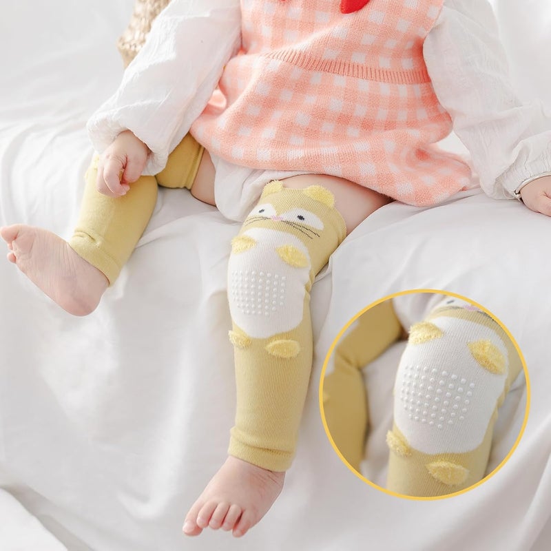 XEPST Pack of 3 Toddler Baby Leg Warmers, Cute Animal Pattern Long Legwarmers Knee Socks Baby Knee Protector Leg Sleeves Leggings for Baby Kids Toddlers Boys 0-3 Years, One Size (Fox) - Image 4